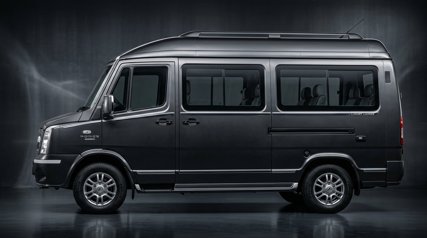 Luxury 9 Seater Maharaja Tempo Traveller exterior view